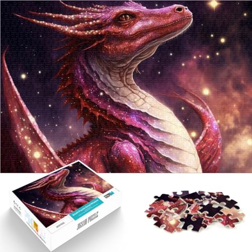 Lustige Spiele Kosmischer Weltraumdrache 1000-Teile-Puzzle für Erwachsene 70x100cm Wunschliste mit dem Weihnachtsmann für und ab 14 Jahren von LGNBTGM