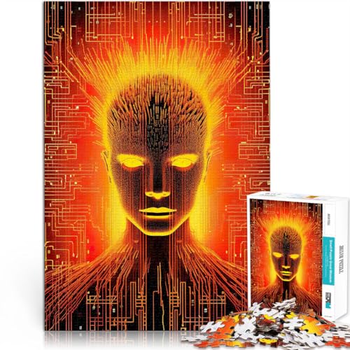 Lustige Spiele Kybernetisches Gesicht 2000-teiliges Teenager-Puzzle 70x100cm eignet ganze Familie für ab 14 Jahren von LGNBTGM