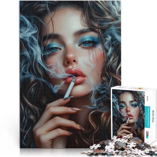 Lustige Spiele Schöne Frau raucht 1000-teiliges Teenager-Puzzle 70x100cm Lernspiel für Geburtstag, Weihnachten für ab 14 Jahren Lustige Spiele Schöne Frau raucht 1000-teiliges Teenager-Puzzle 70x100cm Lernspiel für Geburtstag, Weihnachten für ab 14 Jahren von LGNBTGM