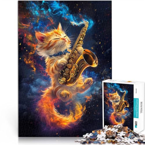 Mustermontage Katze spielt Saxophon 1000-teilige Puzzles für Erwachsene 70x100cm Geschenke für Freunde und Familie für ab 14 Jahren Mustermontage Katze spielt Saxophon 1000-teilige Puzzles für Erwachsene 70x100cm Geschenke für Freunde und Familie für ab 14 Jahren von LGNBTGM