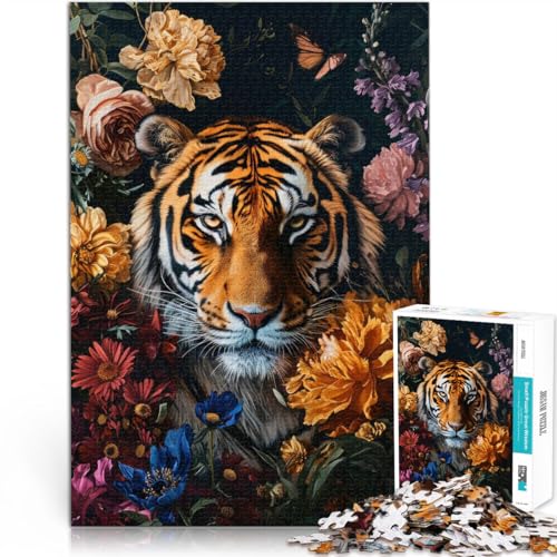 Pädagogisches Familienspiel Blumentigerporträt Puzzle für Erwachsene, 1000 Teile 26x38cm Tolles Geschenk für Spiele für 14+ Pädagogisches Familienspiel Blumentigerporträt Puzzle für Erwachsene, 1000 Teile 26x38cm Tolles Geschenk für Spiele für 14+ von LGNBTGM
