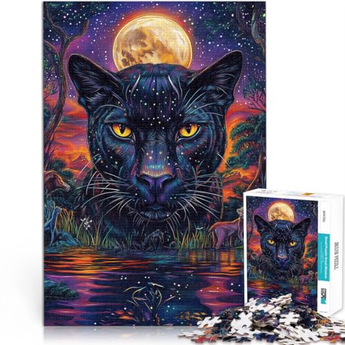 Pädagogisches Familienspiel Farbmalerei schwarzer Panther 1000-teiliges Teenager-Puzzle 26x38cm Geburtstagsgeschenk ab 14 Jahren Pädagogisches Familienspiel Farbmalerei schwarzer Panther 1000-teiliges Teenager-Puzzle 26x38cm Geburtstagsgeschenk ab 14 Jahren von LGNBTGM