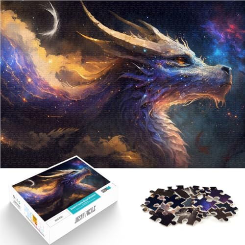 Pädagogisches Familienspiel Kosmischer Weltraumdrache 1000-teilige Puzzles für Teenager 70x100cm Geschenk zum Geburtstag für ab 14 Jahren von LGNBTGM