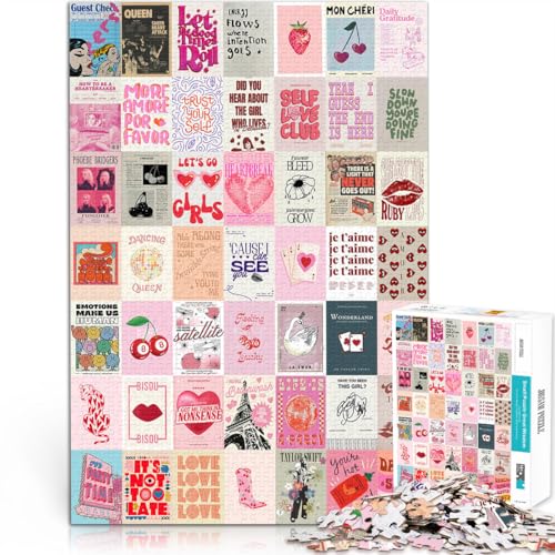 Pädagogisches Familienspiel Mädchenhaftes ästhetisches Stickposter 1000-teiliges Teenager-Puzzle 26x38cm Heimdekoration Spielzeug Pädagogisches Familienspiel Mädchenhaftes ästhetisches Stickposter 1000-teiliges Teenager-Puzzle 26x38cm Heimdekoration Spielzeug von LGNBTGM