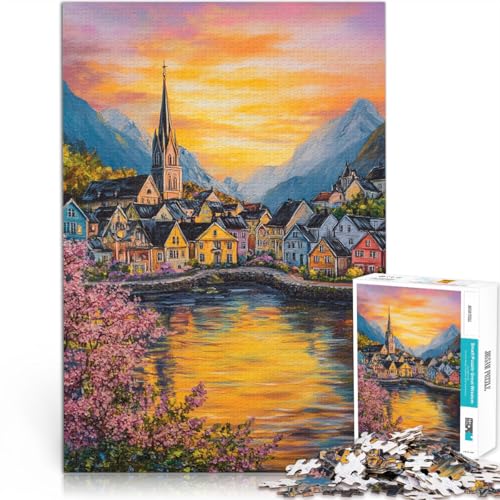 Pädagogisches Familienspiel Stadtbild~ 1000-teiliges Puzzle für Erwachsene 26x38cm Wunschliste mit dem Weihnachtsmann für und ab 14 Jahren von LGNBTGM