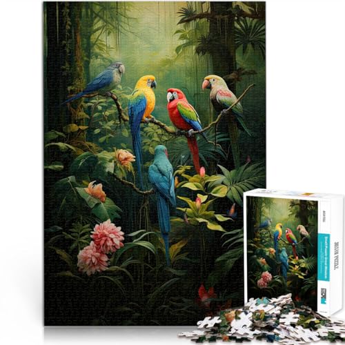 Pädagogisches Spielzeug zum Stressabbau Entspannende Vogelgeräusche 1000-teiliges Puzzle für Erwachsene 26x38cm Geschenkideen von LGNBTGM
