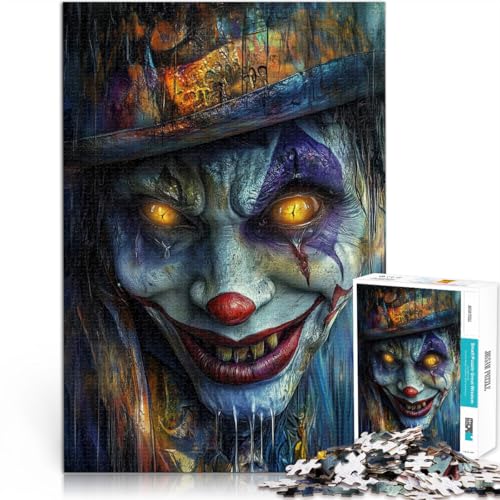 Pädagogisches Spielzeug zum Stressabbau Gruseliges Clown-Porträt 1000-teiliges Puzzle für Erwachsene 38x52cm Wanddekoration Pädagogisches Spielzeug zum Stressabbau Gruseliges Clown-Porträt 1000-teiliges Puzzle für Erwachsene 38x52cm Wanddekoration von LGNBTGM