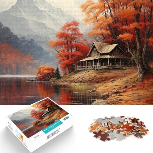 Pädagogisches Spielzeug zum Stressabbau Herbstlandschaft 1000-teiliges Puzzle für Erwachsene 26x38cm Wichtelgeschenke von LGNBTGM