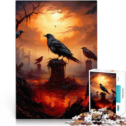 Pädagogisches Spielzeug zum Stressabbau Krähe Puzzle für Jugendliche 1000 Teile 70x100cm Wohnkunstdekor für ab 14 Jahren Pädagogisches Spielzeug zum Stressabbau Krähe Puzzle für Jugendliche 1000 Teile 70x100cm Wohnkunstdekor für ab 14 Jahren von LGNBTGM