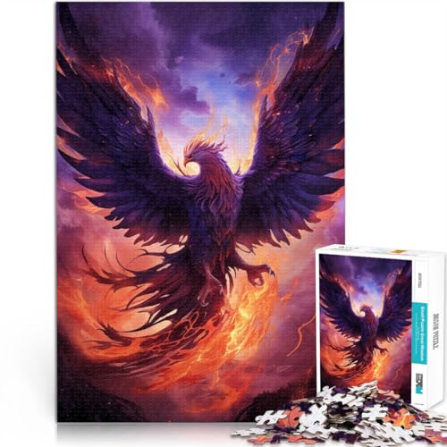 Pädagogisches Spielzeug zum Stressabbau Mystischer Phönixvogel Puzzle 1000 Teile für Erwachsene 26x38cm Heimdekoration von LGNBTGM