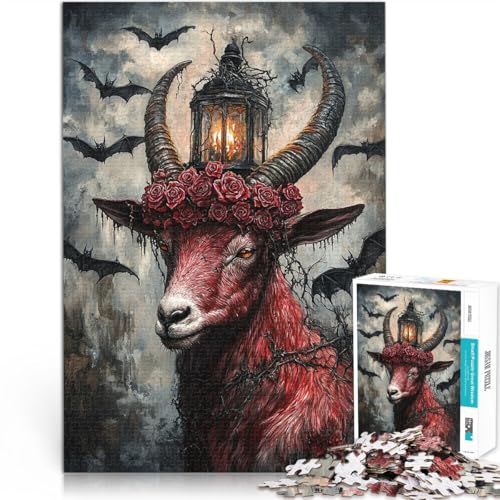 Pädagogisches Spielzeug zum Stressabbau Teufelsziege 2000-teiliges Puzzle für Teenager 70x100cm für Heimdekoration für ab 14 Jahren von LGNBTGM