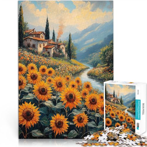 Pädagogisches Spielzeug zum Stressabbau Traumhafte Sonnenblumen 1000-Teile-Puzzle für Teenager 70x100cm EIN Kunstwerk Pädagogisches Spielzeug zum Stressabbau Traumhafte Sonnenblumen 1000-Teile-Puzzle für Teenager 70x100cm EIN Kunstwerk von LGNBTGM