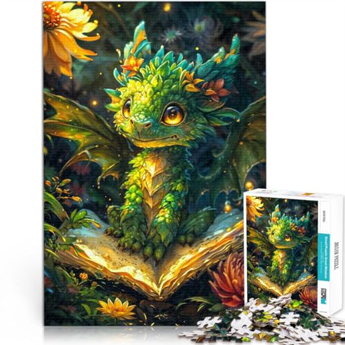 Pädagogisches Spielzeug zum Stressabbau süßes Drachentier 1000-teiliges Puzzle für Erwachsene 26x38cm Geschenkideen von LGNBTGM