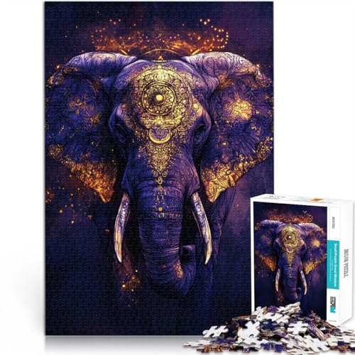 Präzisionsschnitt Elefantenkönig Kunst 1000-teiliges Puzzle für Erwachsene 70x100cm Lernspiel für Geburtstag, Weihnachten ab 14 Jahren Präzisionsschnitt Elefantenkönig Kunst 1000-teiliges Puzzle für Erwachsene 70x100cm Lernspiel für Geburtstag, Weihnachten ab 14 Jahren von LGNBTGM