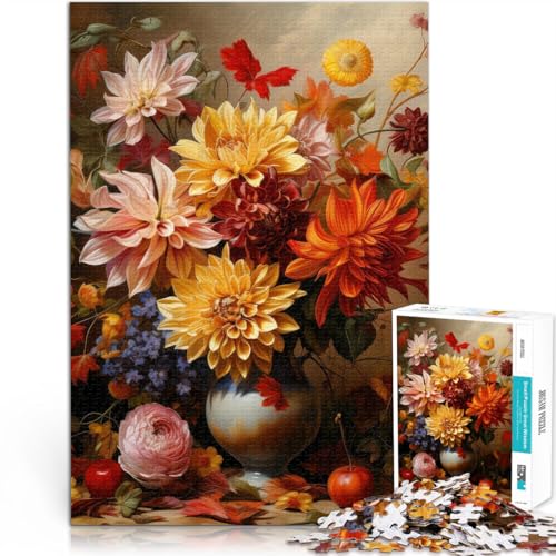 Präzisionsschnitt Herbstblumen 1000-teilige Puzzles für Erwachsene 26x38cm einzigartiges Herausforderungsspiel für ab 14 Jahren Präzisionsschnitt Herbstblumen 1000-teilige Puzzles für Erwachsene 26x38cm einzigartiges Herausforderungsspiel für ab 14 Jahren von LGNBTGM