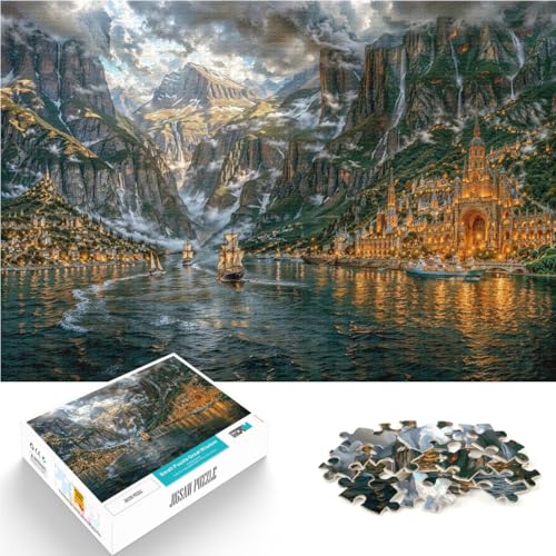 Präzisionsschnitt Ruhiger Hafen Teenager-Puzzle 1000 Teile 50x75cm Jedes Stück ist einzigartig – Anspruchsvolles Familienspiel für und ab 14 Jahren von LGNBTGM