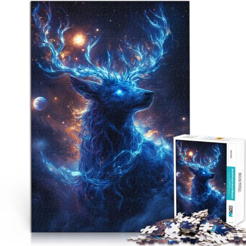 Präzisionsschnitt Seelenhirsch Puzzle für Erwachsene mit 1000 Teilen 38x52cm Wanddekoration Einzigartige Geburtstags ab 14 Jahren von LGNBTGM