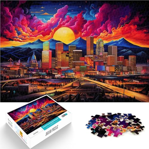 Präzisionsschnitt Skyline von Denver Teenager-Puzzle 1000 Teile 26x38cm denn eignet ganze Familie für ab 14 Jahren Präzisionsschnitt Skyline von Denver Teenager-Puzzle 1000 Teile 26x38cm denn eignet ganze Familie für ab 14 Jahren von LGNBTGM