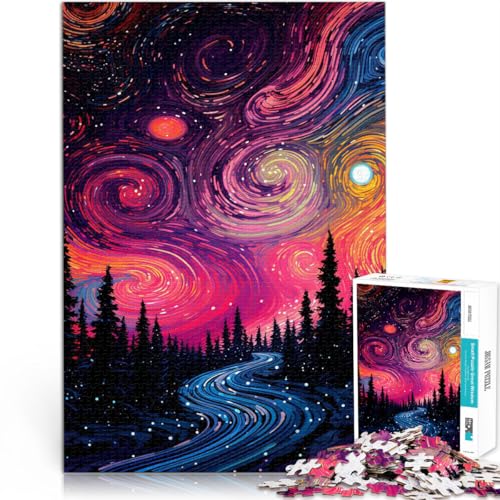 Präzisionsschnitt Wunderschönes Sternenlicht in der Nacht Teenager 1000 Teile Puzzle 70x100cm Künstlersammlung, Bildende Kunst für und ab 14 Jahren von LGNBTGM