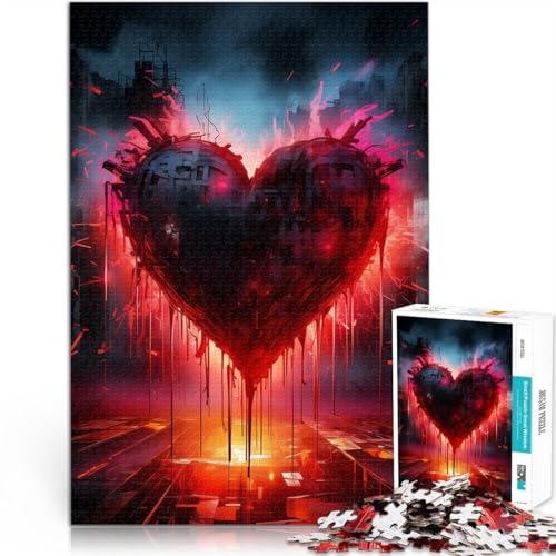 Präzisionsschnitt feuriges Herz Puzzle für Erwachsene, 1000 Teile 38x52cm eignet ganze Familie für und ab 14 Jahren Präzisionsschnitt feuriges Herz Puzzle für Erwachsene, 1000 Teile 38x52cm eignet ganze Familie für und ab 14 Jahren von LGNBTGM