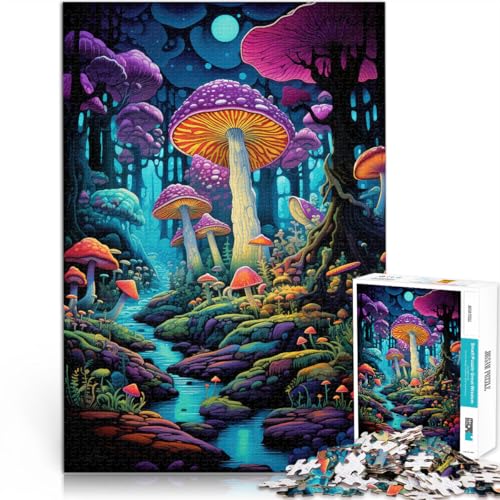 Quizspiel Abgefahrener Wald voller Pilze 1000-Teile-Puzzle für Teenager 38x52cm Die Liebe zwischen Paaren stärken Geeignet ab 14 Jahren von LGNBTGM