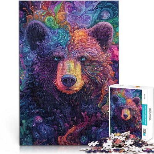 Quizspiel Bär in farbenfroher Kunst Puzzle für Erwachsene 1000 Teile 50x75cm mit vollständig ineinander greifenden, zufällig geformten Teilen für 14+ Quizspiel Bär in farbenfroher Kunst Puzzle für Erwachsene 1000 Teile 50x75cm mit vollständig ineinander greifenden, zufällig geformten Teilen für 14+ von LGNBTGM