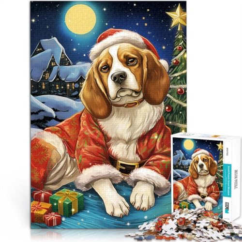 Quizspiel Beagle Weihnachten 1000-teilige Puzzles für Teenager 26x38cm mit vollständig ineinander greifenden, zufällig geformten Teilen Geeignet ab 14 Jahren Quizspiel Beagle Weihnachten 1000-teilige Puzzles für Teenager 26x38cm mit vollständig ineinander greifenden, zufällig geformten Teilen Geeignet ab 14 Jahren von LGNBTGM