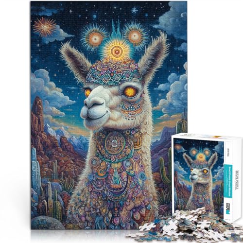 Quizspiel Bunte Alpaka-Kunst 1000-Teile-Puzzle für Teenager 26x38cm eignet ganze Familie für und ab 14 Jahren Quizspiel Bunte Alpaka-Kunst 1000-Teile-Puzzle für Teenager 26x38cm eignet ganze Familie für und ab 14 Jahren von LGNBTGM