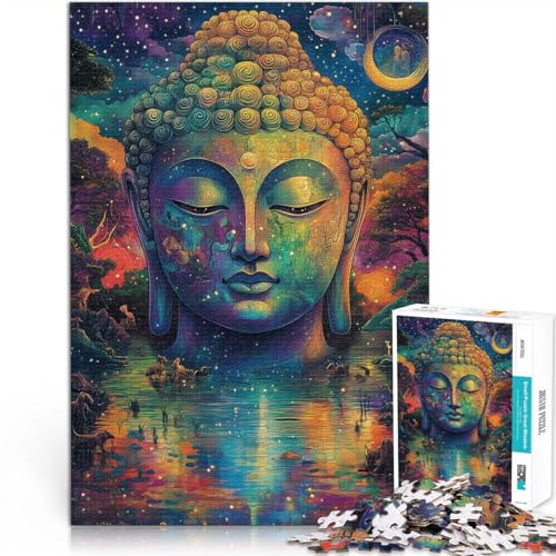 Quizspiel Bunte Buddha-Statue Puzzle 1000 Teile für Teenager 70x100cm Lustige Aktivitäten für zu Hause, Geburtstagsgeschenk, Reisegeschenk, ab 14 Jahren von LGNBTGM