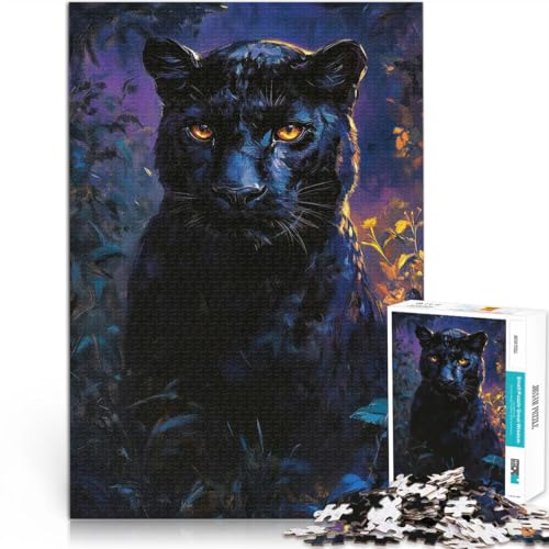 Quizspiel Dämmerung Black Panther 1000-teiliges Puzzle für Teenager 38x52cm Lernspiel für Geburtstag, Weihnachten ab 14 Jahren von LGNBTGM