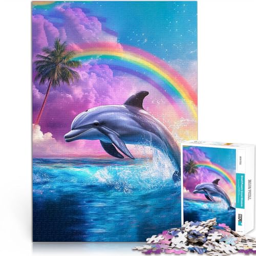 Quizspiel Delphin springt Regenbogen Puzzle 1000 Teile für Teenager 70x100cm Die Liebe zwischen Paaren stärken für ab 14 Jahren Quizspiel Delphin springt Regenbogen Puzzle 1000 Teile für Teenager 70x100cm Die Liebe zwischen Paaren stärken für ab 14 Jahren von LGNBTGM