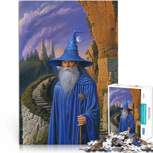 Quizspiel Der Blaue Zauberer 1000-teilige Puzzles für Teenager 38x52cm Jedes Stück ist einzigartig – Anspruchsvolles Familienspiel für ab 14 Jahren von LGNBTGM