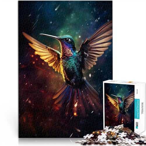 Quizspiel Epischer Regenkolibri 1000-teiliges Puzzle für Erwachsene 38x52cm Wunschliste mit dem Weihnachtsmann für ab 14 Jahren von LGNBTGM