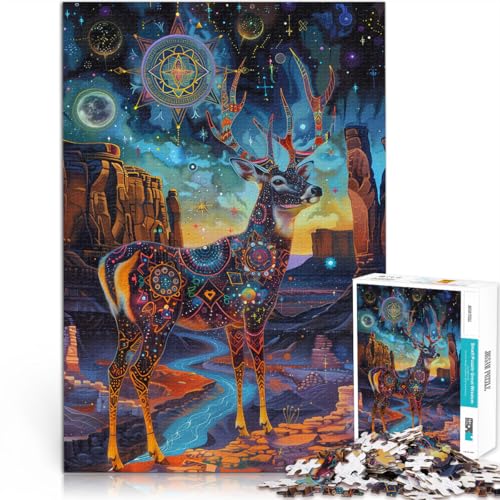 Quizspiel Fantasie-Hirsch~ Teenager-Puzzles 1000 Teile 26x38cm eignet ganze Familie für ab 14 Jahren von LGNBTGM