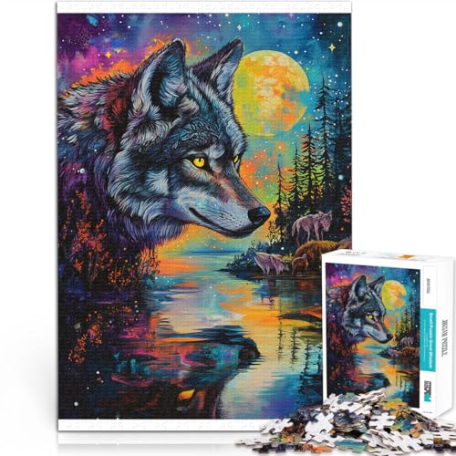 Quizspiel Farbgemälde Wolf 1000-teiliges Puzzle für Teenager 70x100cm mit vollständig ineinander greifenden, zufällig geformten Teilen Geeignet ab 14 Jahren Quizspiel Farbgemälde Wolf 1000-teiliges Puzzle für Teenager 70x100cm mit vollständig ineinander greifenden, zufällig geformten Teilen Geeignet ab 14 Jahren von LGNBTGM