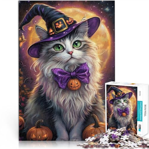 Quizspiel Halloween Hexenkatze~ Puzzle 1000 Teile für Teenager 50x75cm Wanddekoration Einzigartige Geburtstags ab 14 Jahren Quizspiel Halloween Hexenkatze~ Puzzle 1000 Teile für Teenager 50x75cm Wanddekoration Einzigartige Geburtstags ab 14 Jahren von LGNBTGM