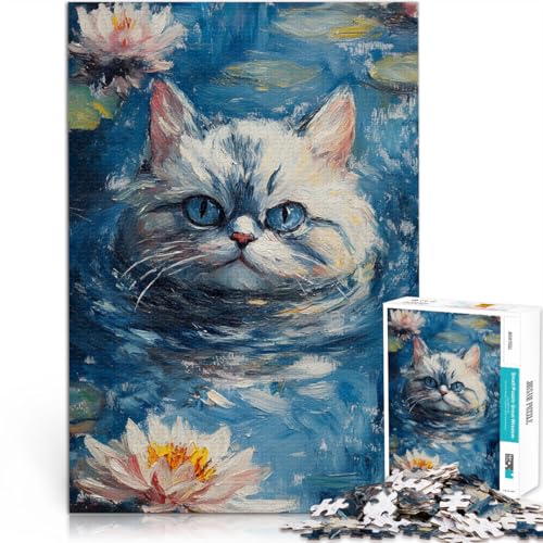 Quizspiel Katze in Seerosen 1000-Teile-Puzzle für Teenager 26x38cm Jedes Stück ist einzigartig – Anspruchsvolles Familienspiel für ab 14 Jahren Quizspiel Katze in Seerosen 1000-Teile-Puzzle für Teenager 26x38cm Jedes Stück ist einzigartig – Anspruchsvolles Familienspiel für ab 14 Jahren von LGNBTGM