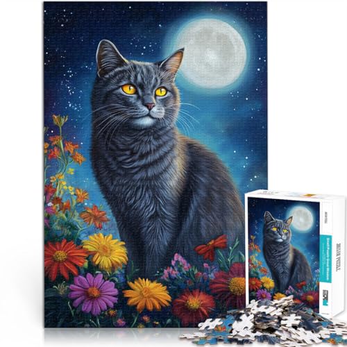 Quizspiel Katze und Blumenmond Puzzle für Teenager 1000 Teile 26x38cm denn eignet ganze Familie für 14+ Quizspiel Katze und Blumenmond Puzzle für Teenager 1000 Teile 26x38cm denn eignet ganze Familie für 14+ von LGNBTGM