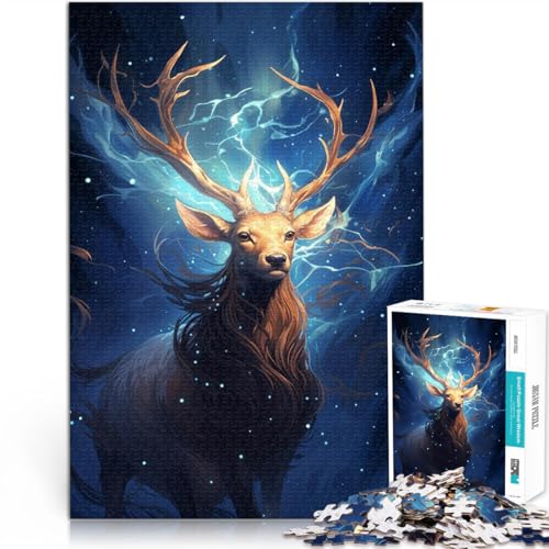 Quizspiel Kosmischer Himmlischer Hirsch Puzzle für Teenager 1000 Teile 38x52cm Wanddekoration Einzigartige Geburtstags ab 14 Jahren von LGNBTGM