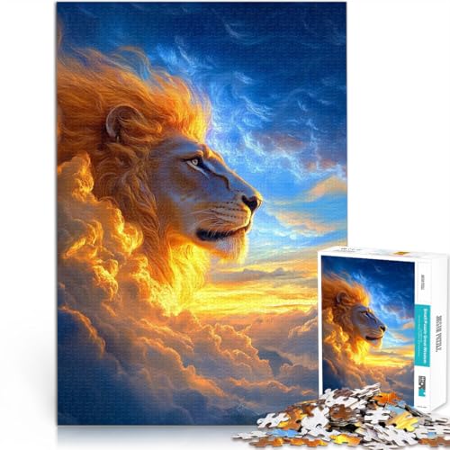 Quizspiel Löwe in den Wolken Puzzle für Teenager 1000 Teile 38x52cm Lustige Aktivitäten für zu Hause, Geburtstagsgeschenk, Reisegeschenk, für 14+ von LGNBTGM