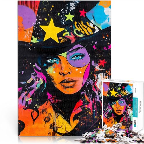 Quizspiel Magische Hexe 1000-teilige Puzzles für Teenager 38x52cm denn eignet ganze Familie Geeignet ab 14 Jahren von LGNBTGM