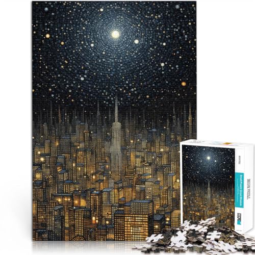 Quizspiel Nachtstadtbild mit Sternen 1000-teilige Puzzles für Erwachsene 26x38cm Tolle Geschenke und Spielzeuge für ab 14 Jahren Quizspiel Nachtstadtbild mit Sternen 1000-teilige Puzzles für Erwachsene 26x38cm Tolle Geschenke und Spielzeuge für ab 14 Jahren von LGNBTGM