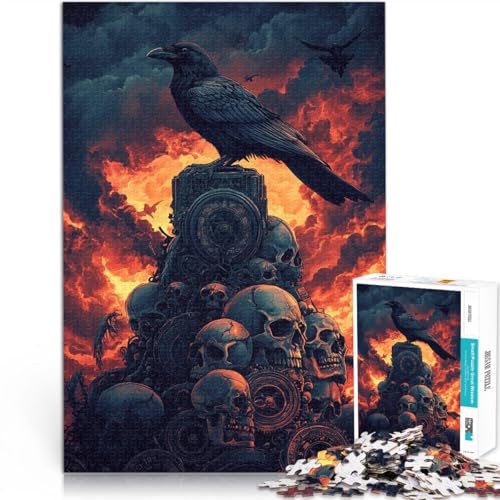 Quizspiel Prophezeiung des mystischen Raben Puzzle 1000 Teile für Teenager 38x52cm Jedes Stück ist einzigartig – Anspruchsvolles Familienspiel für und ab 14 Jahren von LGNBTGM