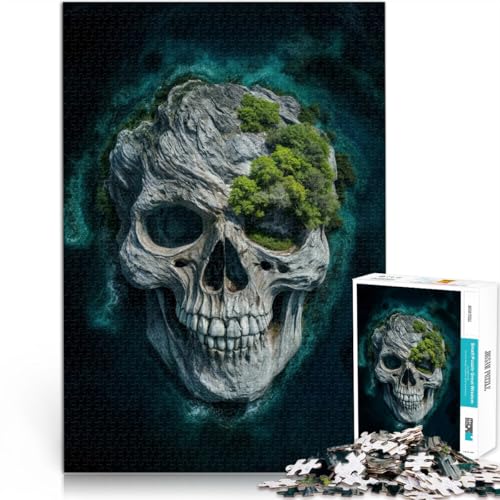 Quizspiel Schädelinsel 1000-teilige Puzzles für Teenager 26x38cm Wanddekoration Einzigartige Geburtstags ab 14 Jahren von LGNBTGM