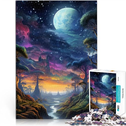 Quizspiel Schöner Nachthimmel 1000-teiliges Puzzle für Erwachsene 26x38cm eignet ganze Familie für ab 14 Jahren Quizspiel Schöner Nachthimmel 1000-teiliges Puzzle für Erwachsene 26x38cm eignet ganze Familie für ab 14 Jahren von LGNBTGM