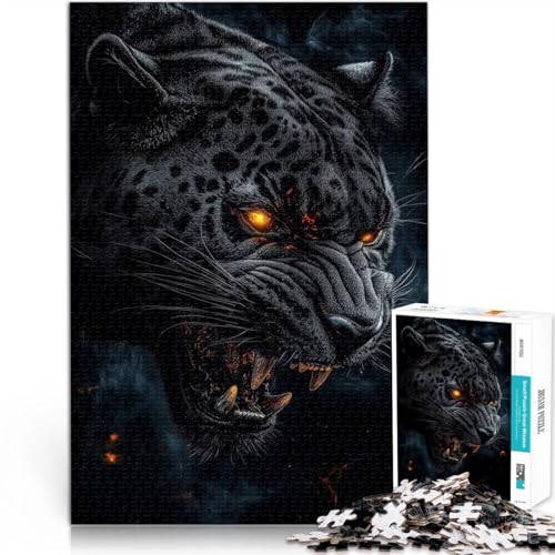Quizspiel Schwarzer Panther mit feurigen Augen Teenager-Puzzles 1000 Teile 26x38cm Angebot als Geschenk für die ganze Familie für ab 14 Jahren Quizspiel Schwarzer Panther mit feurigen Augen Teenager-Puzzles 1000 Teile 26x38cm Angebot als Geschenk für die ganze Familie für ab 14 Jahren von LGNBTGM