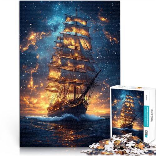 Quizspiel Segeln durch die Sterne~ Puzzle 1000 Teile für Erwachsene 38x52cm Tolle Geschenke und Spielzeuge für ab 14 Jahren von LGNBTGM