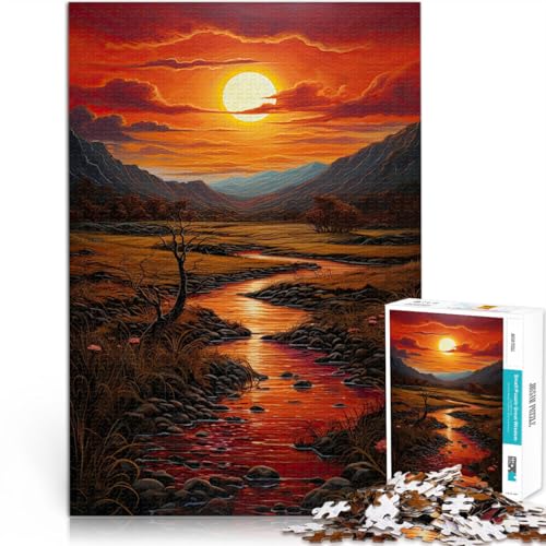 Quizspiel Sonnenuntergangslandschaft 1000-teilige Puzzles für Erwachsene 50x75cm mit vollständig ineinander greifenden, zufällig geformten Teilen für ab 14 Jahren Quizspiel Sonnenuntergangslandschaft 1000-teilige Puzzles für Erwachsene 50x75cm mit vollständig ineinander greifenden, zufällig geformten Teilen für ab 14 Jahren von LGNBTGM