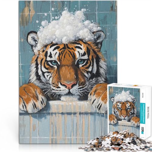 Quizspiel Tiger in Einer Badewanne Puzzle für Jugendliche 1000 Teile 38x52cm mit vollständig ineinander greifenden, zufällig geformten Teilen für ab 14 Jahren Quizspiel Tiger in Einer Badewanne Puzzle für Jugendliche 1000 Teile 38x52cm mit vollständig ineinander greifenden, zufällig geformten Teilen für ab 14 Jahren von LGNBTGM