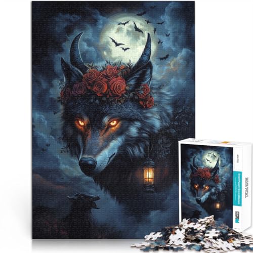Quizspiel Unheilvoller Wolf Puzzle für Erwachsene 1000 Teile 50x75cm eignet ganze Familie ab 14 Jahren Quizspiel Unheilvoller Wolf Puzzle für Erwachsene 1000 Teile 50x75cm eignet ganze Familie ab 14 Jahren von LGNBTGM